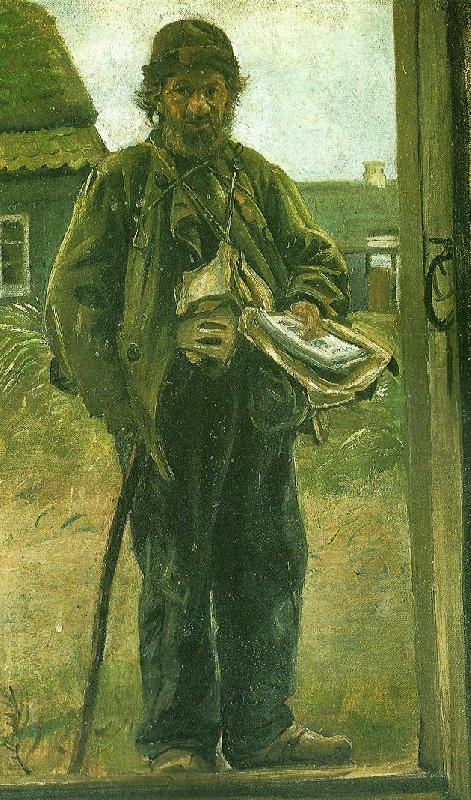 Michael Ancher soren bondhagen scelger viser oil painting image